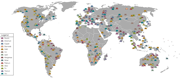 World Mining Map