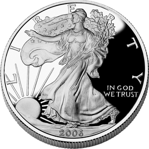 .999 ounces fine silver Liberty coin