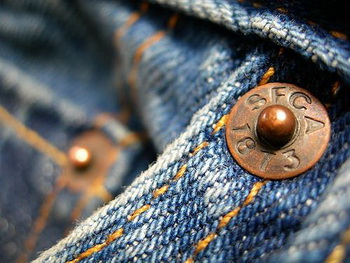 Image of Demin jeans copper button