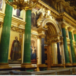 St. Isaac's Cathedral in St. Petersburg has their pillars made out of malachite