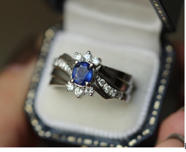 Sapphire in a ring