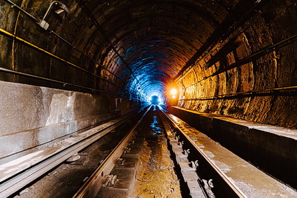 Subway tunnel construction in NYC