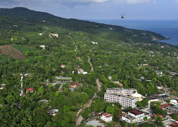 Birds eye view of Haiti