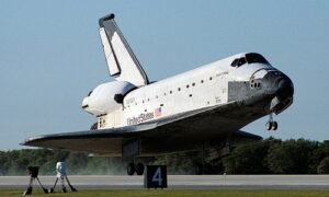 Space Shuttle Columbia from its 16th flight landing at Kennedy Space Center