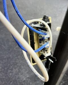 Photo of electrical wiring in an offic
